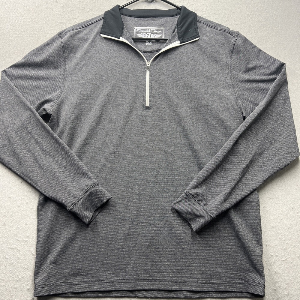 Straight Down‎ Quarter Zip Pullover Medium Gray Golf Lightweight